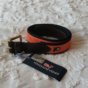 Vineyard Vines Orange, Black and Brown Philadelphia Flyers Belt
